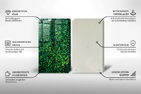 Steklena podloga za rezanje Rastlina z majhnimi listi