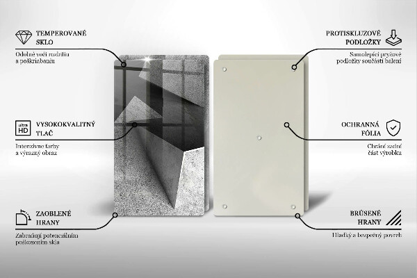 Steklena podloga za rezanje Konkretna abstrakcija