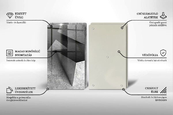 Steklena podloga za rezanje Konkretna abstrakcija