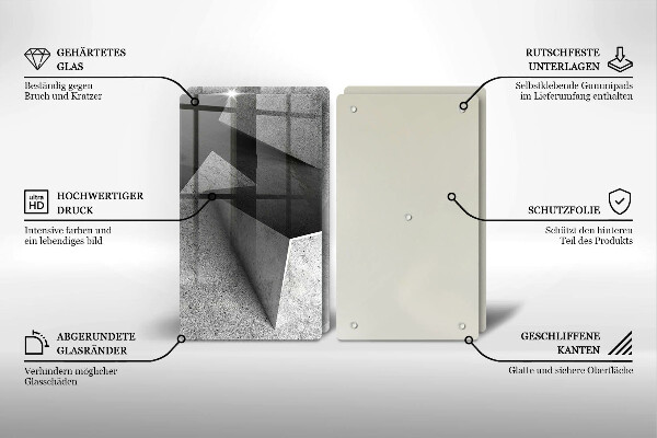 Steklena podloga za rezanje Konkretna abstrakcija