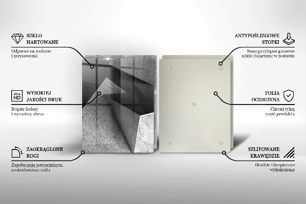 Steklena podloga za rezanje Konkretna abstrakcija