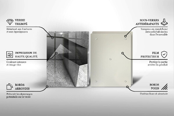 Steklena podloga za rezanje Konkretna abstrakcija