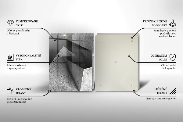 Steklena podloga za rezanje Konkretna abstrakcija