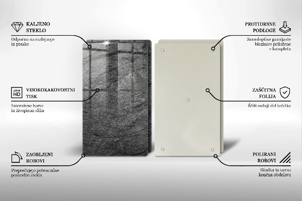 Steklena podloga za rezanje Kamnita tekstura