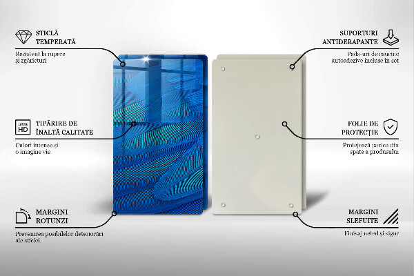 Steklena podloga za rezanje Ptičje perje