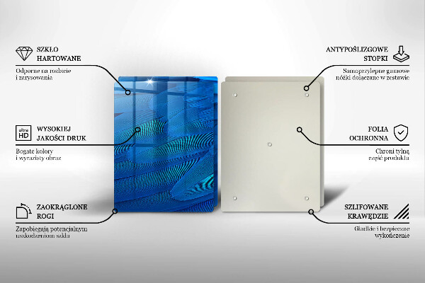 Steklena podloga za rezanje Ptičje perje