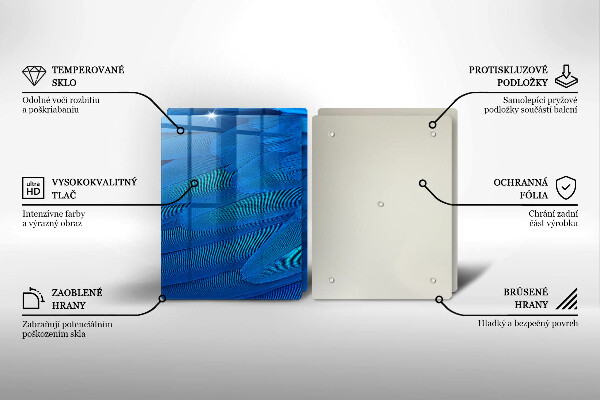 Steklena podloga za rezanje Ptičje perje