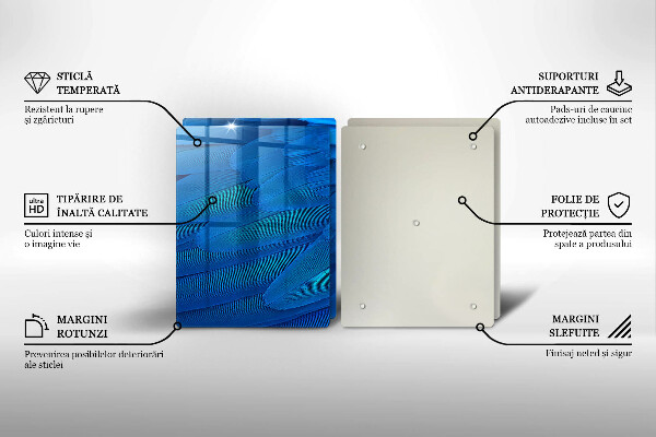 Steklena podloga za rezanje Ptičje perje
