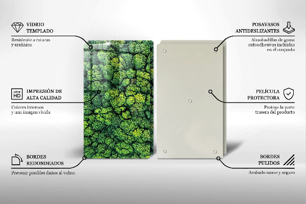 Steklena podloga za rezanje Naravna rastlina mah