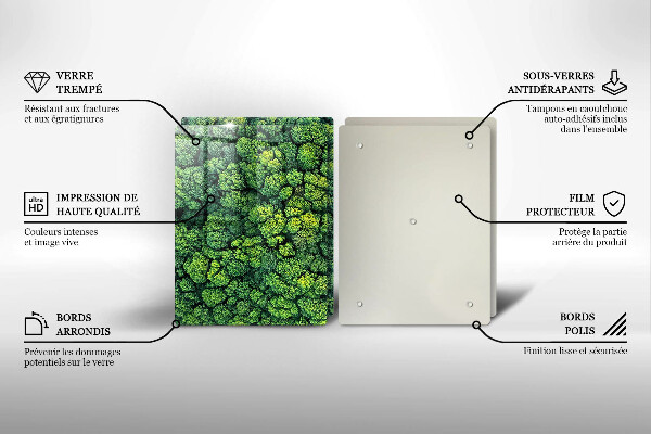 Steklena podloga za rezanje Naravna rastlina mah