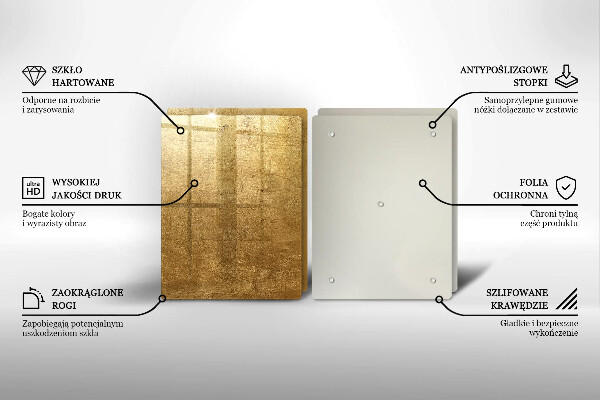 Steklena podloga za rezanje Zlata tekstura ozadja