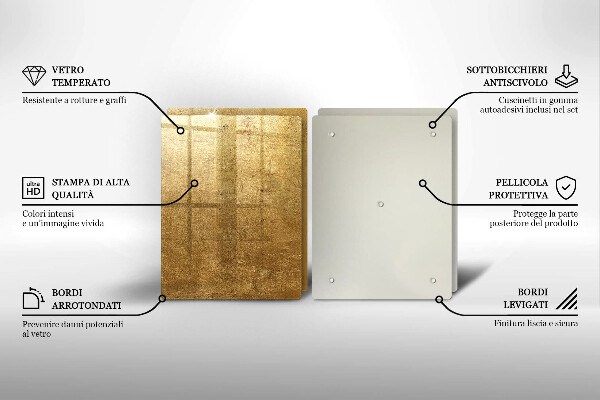 Steklena podloga za rezanje Zlata tekstura ozadja