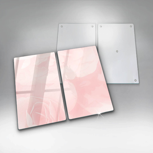 Steklena podloga za rezanje Ozadje pastelnih vrtnic