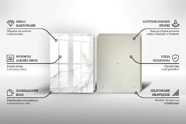 Steklena podloga za rezanje Marmorno kamnito ozadje