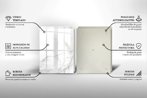 Steklena podloga za rezanje Marmorno kamnito ozadje
