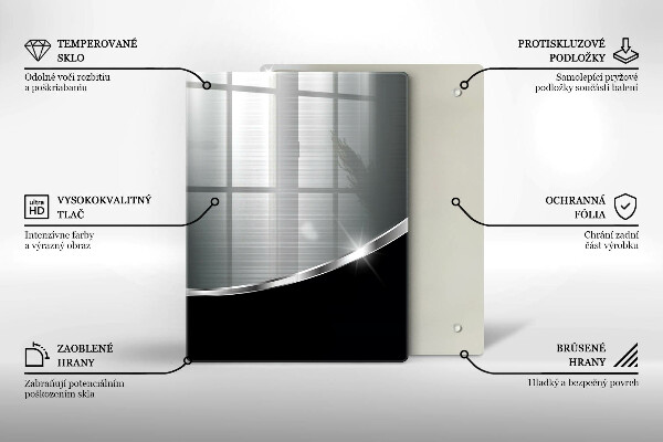 Steklena podloga za rezanje Modra barva