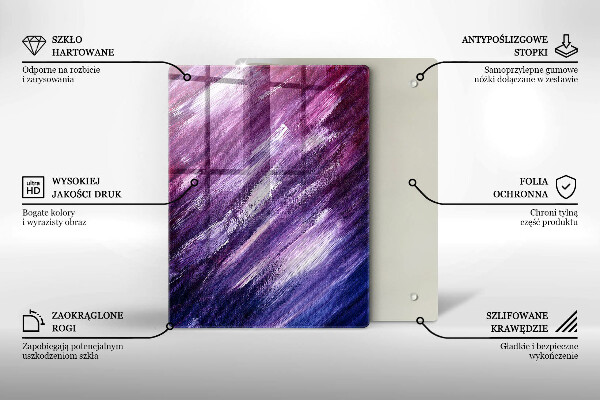 Steklena podloga za rezanje Siva barva