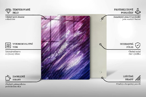 Steklena podloga za rezanje Siva barva