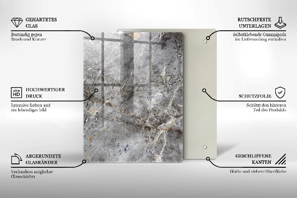 Steklena podloga za rezanje Modra barva