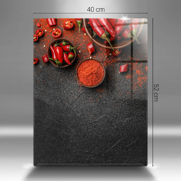 Steklena podloga za rezanje Rdeča čili paprika