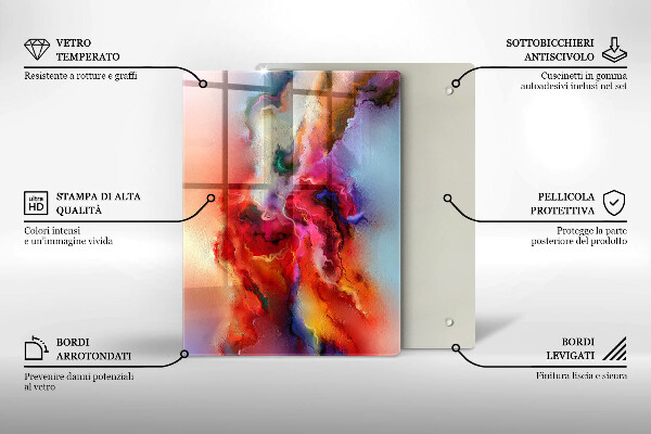 Steklena podloga za rezanje Kava in fižol