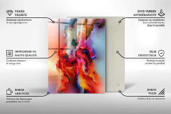 Steklena podloga za rezanje Kava in fižol