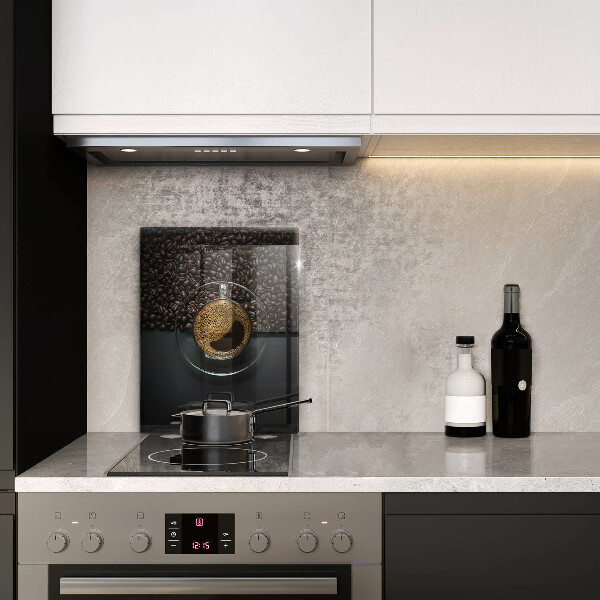 Steklena podloga za rezanje Kava in fižol