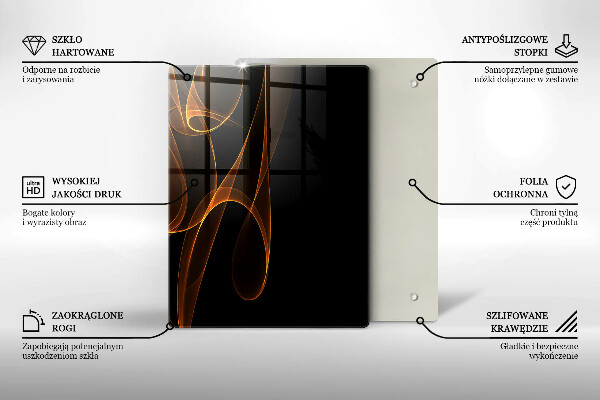 Steklena podloga za rezanje Zelena zelenjava