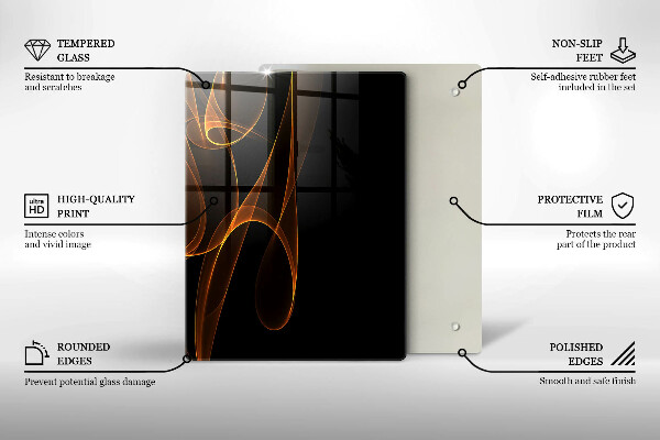 Steklena podloga za rezanje Zelena zelenjava