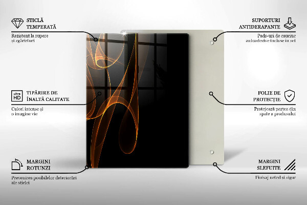 Steklena podloga za rezanje Zelena zelenjava