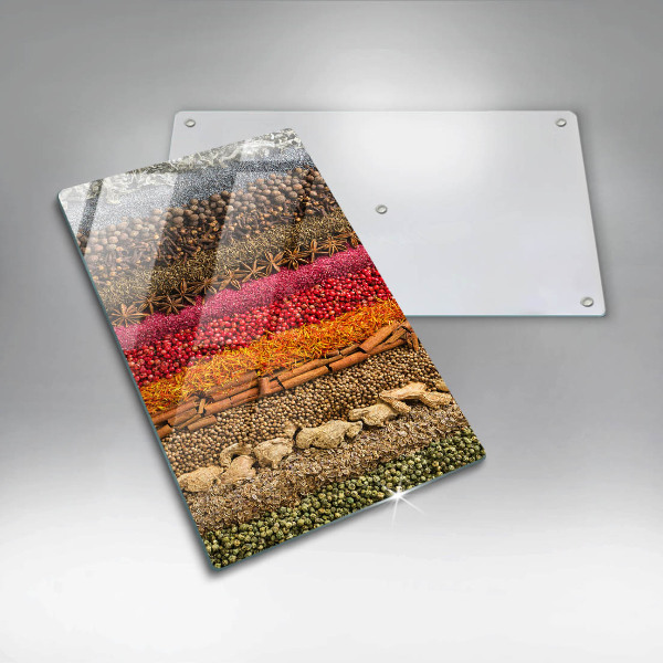 Steklena podloga za rezanje Pisane začimbe