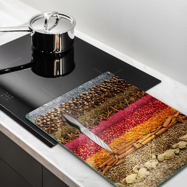 Steklena podloga za rezanje Pisane začimbe