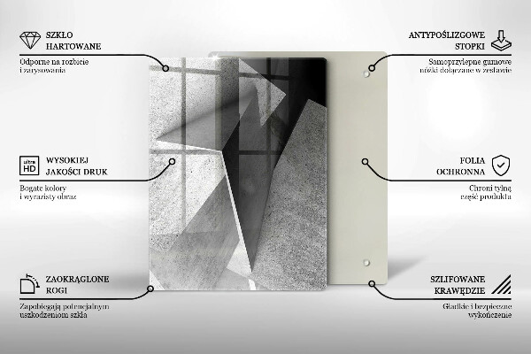 Steklena podloga za rezanje Tekstura lesa