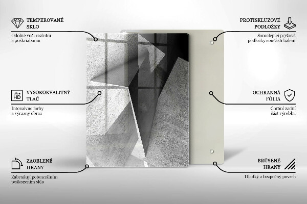 Steklena podloga za rezanje Tekstura lesa