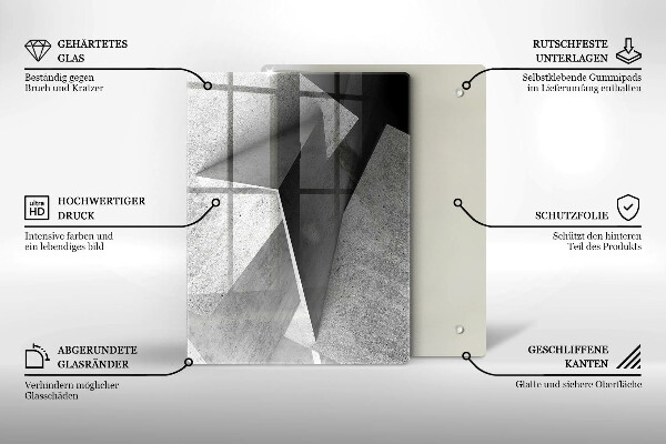 Steklena podloga za rezanje Tekstura lesa