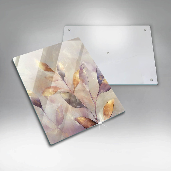 Steklena podloga za rezanje Poslikani boho listi