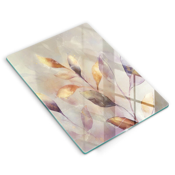Steklena podloga za rezanje Poslikani boho listi