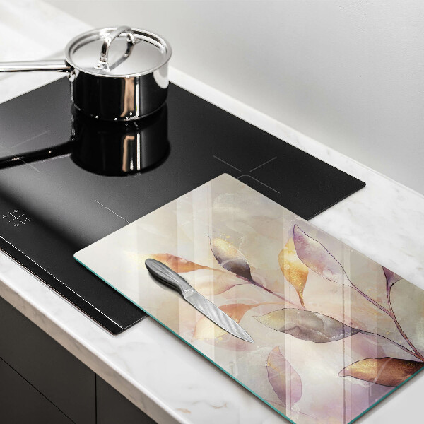 Steklena podloga za rezanje Poslikani boho listi