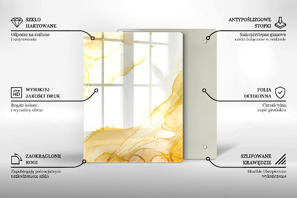 Steklena podloga za rezanje Boho vzorec listov