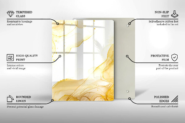 Steklena podloga za rezanje Boho vzorec listov