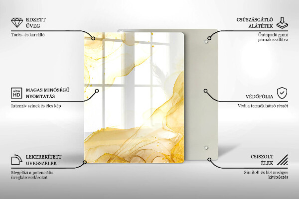 Steklena podloga za rezanje Boho vzorec listov