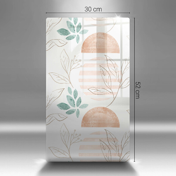 Steklena podloga za rezanje Boho vzorec listov