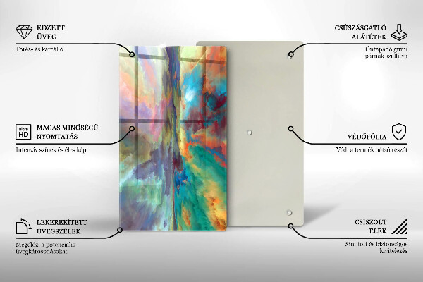 Steklena podloga za rezanje Pisano nebo