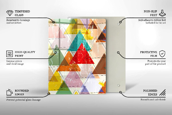 Steklena podloga za rezanje Pisano nebo