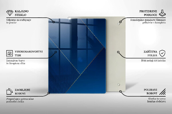 Steklena podloga za rezanje Geometrijski elementi