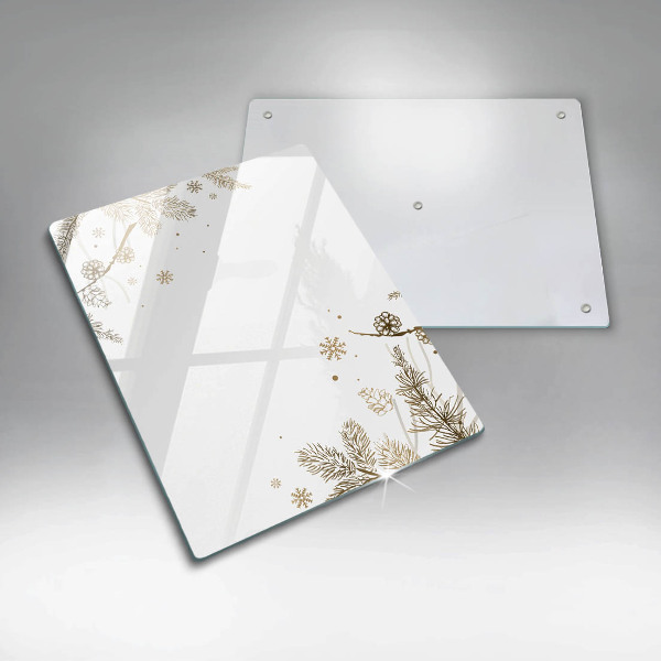 Steklena podloga za rezanje Zimski okraski