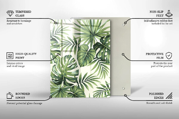 Steklena podloga za rezanje Zimski okraski