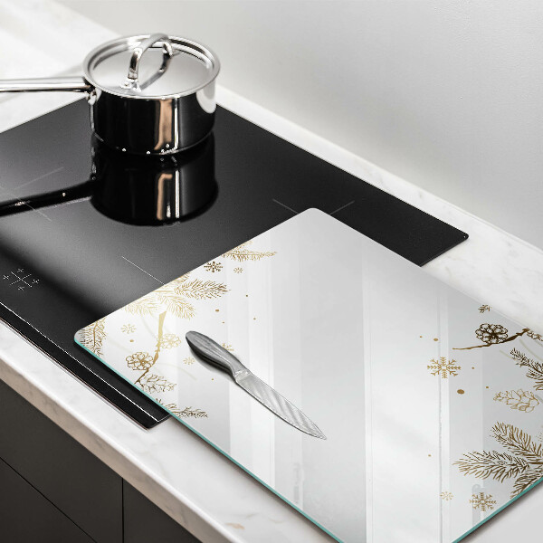 Steklena podloga za rezanje Zimski okraski