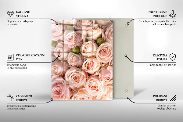 Steklena podloga za rezanje Naravni žilni list