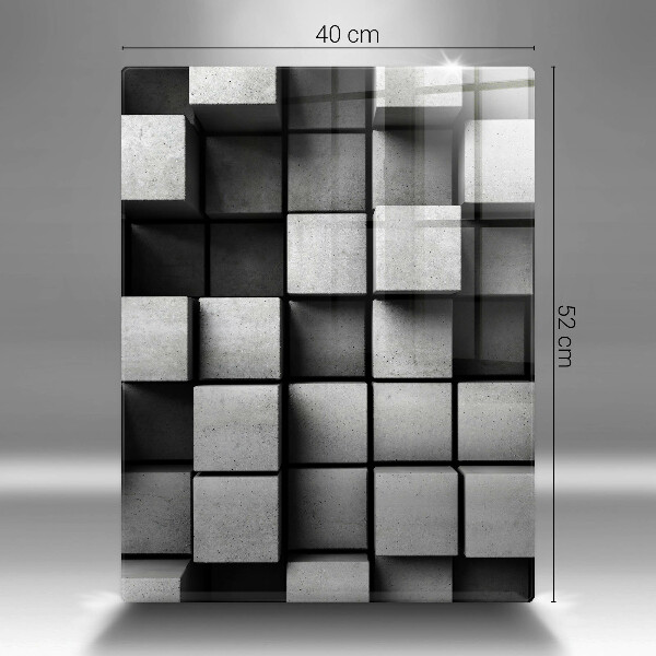 Steklena podloga za rezanje 3D geometrijsko ozadje